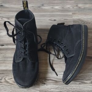 Dr Martens Shoreditch Black Canvas Sneaker Boot Womens Size 6